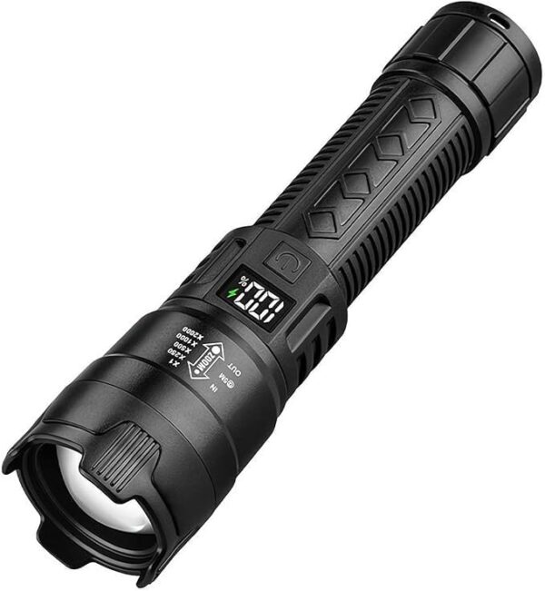 Inside The Bars, Rechargeable Flashlight, Super Bright LED Flashlight, Bright High Lumens Flashlight for Hiking, Camping, Emergency. (Black) - Image 2