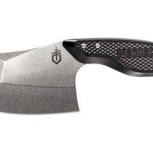 Gerber Gear TRI-Tip Mini Cleaver Fixed Blade Camping Knife with Molle Sheath for Survival and Bushcrafting
