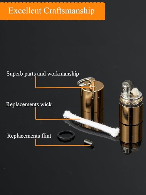 Keychain Knife and Lighter, Emergency Survival Tools for Camping Survival Hiking Sophisticated and Practical (Lighter and Knife) - Image 4