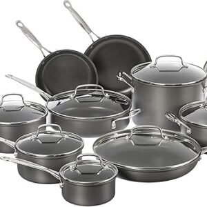 Cuisinart 17-Piece Cookware Set, Chef's Classic Nonstick Hard Anodized, 66-17