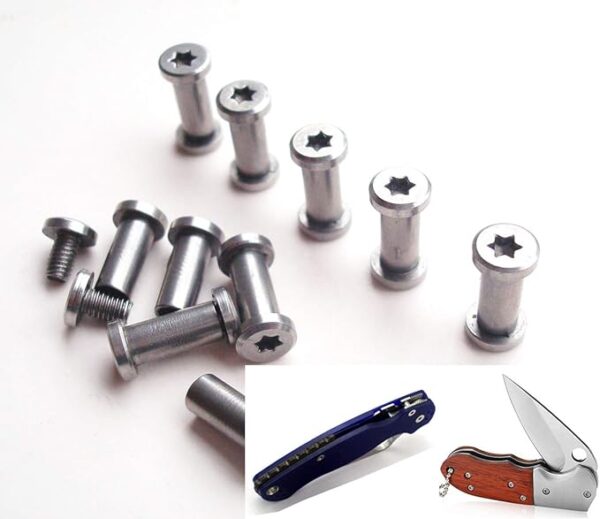 EDC Knives handle pivot pin screw,survival knife rivets pocket folding knife shaft fasteners,pack 10 sets - Image 3