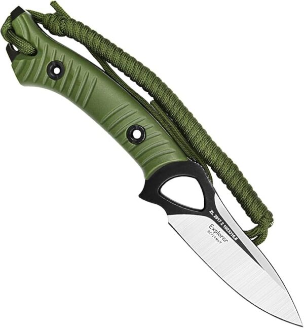 TONIFE Explorer Fixed Blade Knife with Sheath 8Cr14moV Multifunctional Survival Knife Blade with Fiberglass Reinforced Nylon Handle for Outdoor EDC Knife - Image 3