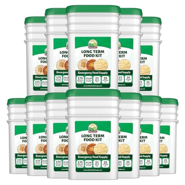 Long Term Food Supply Kit | 75g+ Daily Protein & 1,800+ Calories Per Day | Premium Survival Food 25 Year Shelf Life | Prepper Supplies Freeze Dried Meals