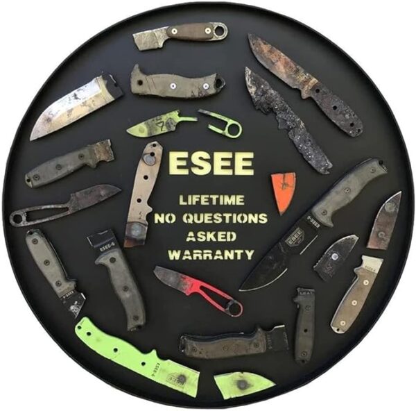 ESEE-6 Fixed Blade Knife, 3D Contoured Handle, 1095 Carbon Steel, Ambidextrous Polymer Sheath, Made in USA - Image 5