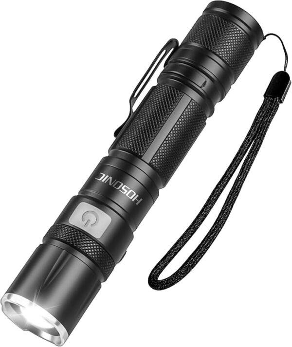 Rechargeable Flashlights, EDC Pocket Flashlight High Lumens with Clip, 5 Modes Super Bright Small Flash Light Powerful for Camping, Home, Emergencies - Image 2