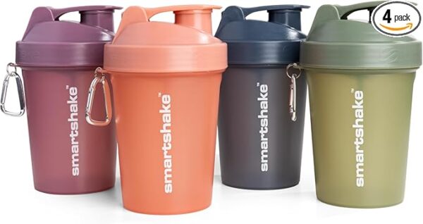 Smartshake Protein Shaker Bottle for Protein Mixes - 4 Pack - 13.5 oz | Leak Proof Shaker Cups for Protein Shakes | Blender Bottle Shaker | Protein Shaker Bottle Pack | BPA Free Shaker â Multicolor - Image 2