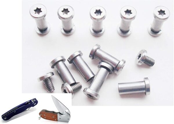 EDC Knives handle pivot pin screw,survival knife rivets pocket folding knife shaft fasteners,pack 10 sets - Image 2
