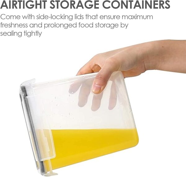 Vtopmart 32pcs Airtight Food Storage Containers Set, BPA Free Plastic Kitchen and Pantry Organization Canisters with Lids for Cereal, Dry Food, Flour and Sugar, Includes 32 Labels - Image 4