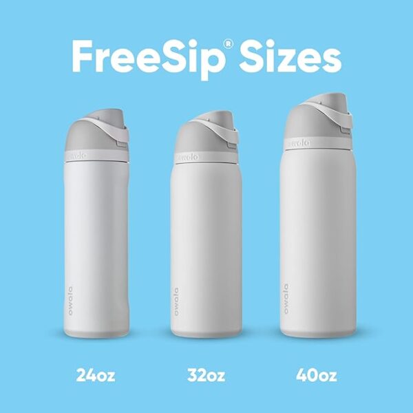 Owala FreeSip Insulated Stainless Steel Water Bottle with Straw for Sports, Travel, and School BPA-Free Sports Water Bottle, 24 oz, Denim - Image 6