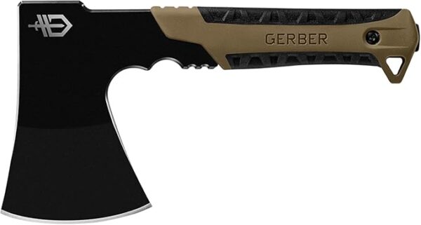 Gerber Gear Pack Hatchet - 3.5" Steel Blade Axe with Full Tang - Survival, Bushcraft and Camping Gear - with Mountable Nylon Sheath - Brown - Image 2