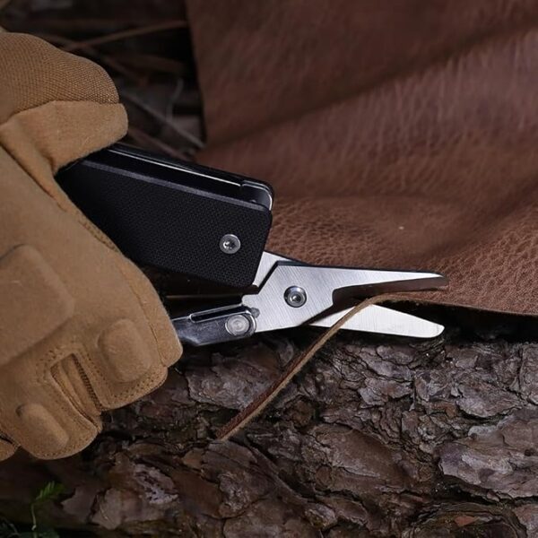 ROXON KS2 Elite D2 Blade 13 in 1 Mini Multi Tool function pocket knife with big scissor, G10 handle and Pocket clip, good for Camping/Backpacking/Emergencies/EDC Multitool (D2 Steel Blade) - Image 5