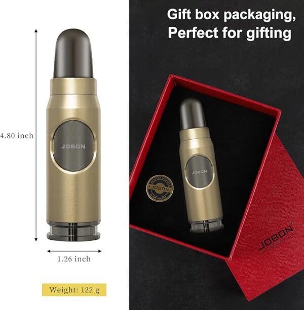 Navpeak Windproof Butane Torch Lighter - Refillable Jet Flame Lighter Bullet Shaped for Candles, Outdoor, Desserts, and Baking, BBQ & Emergency Survival Gear (Butane Not Included) (Champagne Gold) - Image 6
