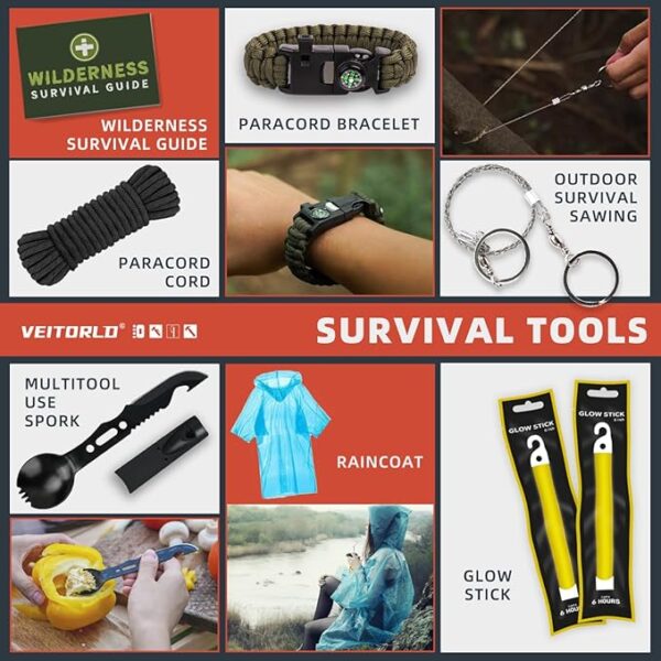 VEITORLD Gifts for Men Him Husband Dad Fathers Day - Survival Gear and Equipment 12 in 1, Survival Kits - Cool Fishing Hunting Camping Anniversary Birthday Gifts for Man Teen Boy Boyfriend Women - Image 5