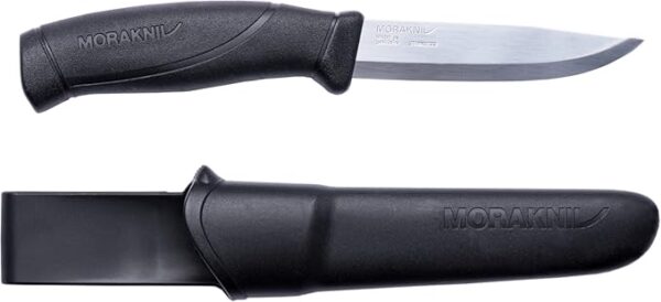 Morakniv Companion Stainless Steel Fixed-Blade Knife with Sheath, 4.1 Inch,Black - Image 2