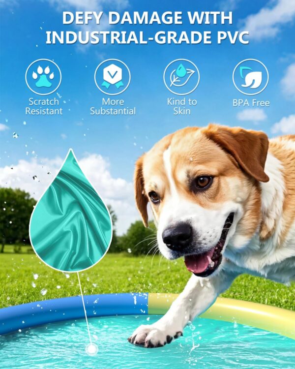 Non-Slip Splash Pad 77" Extra Large Sprinkler for Kids & Dogs Outdoor Inflatable Water Toys for Water Pad Back Yard Water Play for Kids or Pet Dog - Image 5
