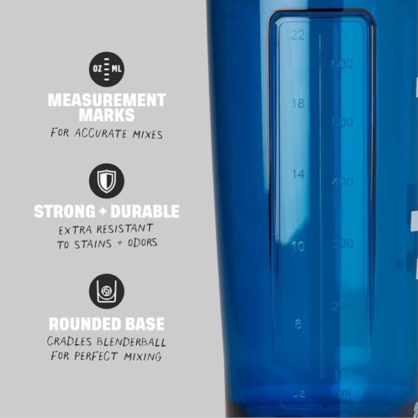 BlenderBottle Shaker Bottle Pro Series Perfect for Protein Shakes and Pre Workout, 28-Ounce, White/Blue (Los Angeles Dodgers) - Image 5
