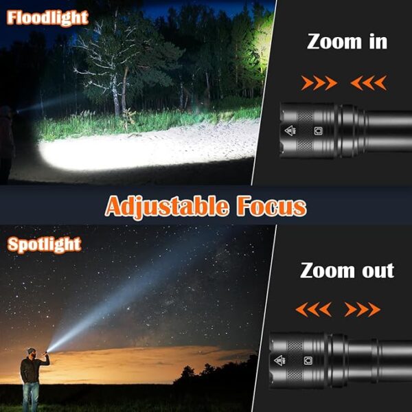 3Pack Rechargeable Flashlights, Tactical Flashlight High Lumens, Super Bright Flashlight, Mini Small Flashlights Powerful, LED Linterna Recargable, Pocket Handheld LED Flash Light for Home Emergency - Image 5