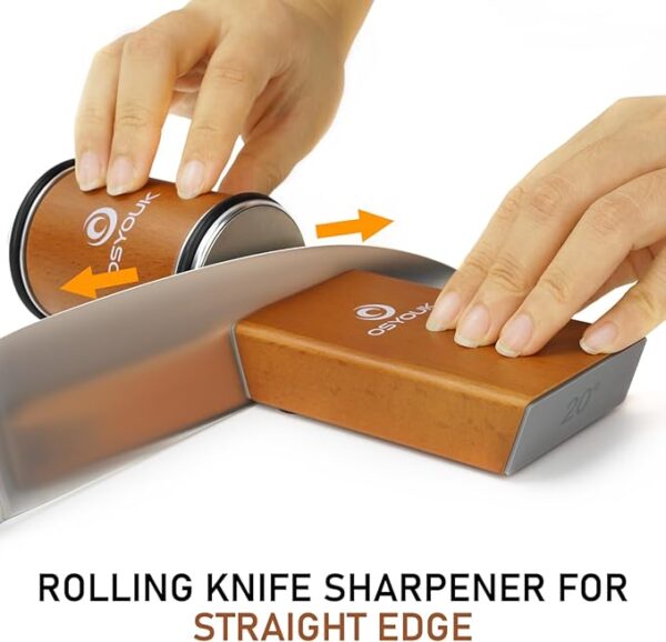 Knife Sharpener Tool- Afilador de cuchillos fÃ¡cil -Rolling Knife Sharpeners Kit,Knife Sharpening with Diamonds and Ceramic, Magnetic Knife Sharpener, Offering 15Â°& 20Â° Magnetic Angles,Regalo del padre - Image 5