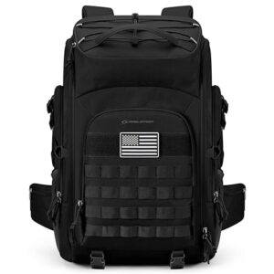 Maelstrom Tactical Backpack for Men, 40L Military Backpack,Water Resistant Assault Pack for Women, 3-Day Bug Out Bag for Hiking, Camping, Gym with Molle System-Black