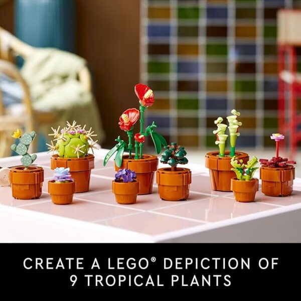 LEGO Botanicals Tiny Plants - Artificial, Fake Indoor Plant Building Set for Home, Kitchen, Desk Decoration, Adults Ages 18+ - Gift for Graduation - 10329 - Image 7