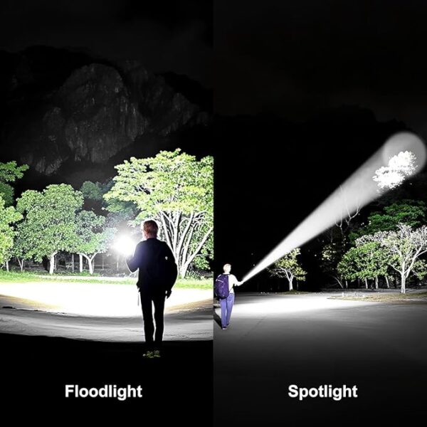 SKYFIRE Flashlights High Lumens, 5000LM Rechargeable Flashlights, Gifts for Men Dad Fathers Day, LED Flashlight with Camping Lights,Outdoor Super Bright Flashlight Handheld flashlights for Emergency - Image 4