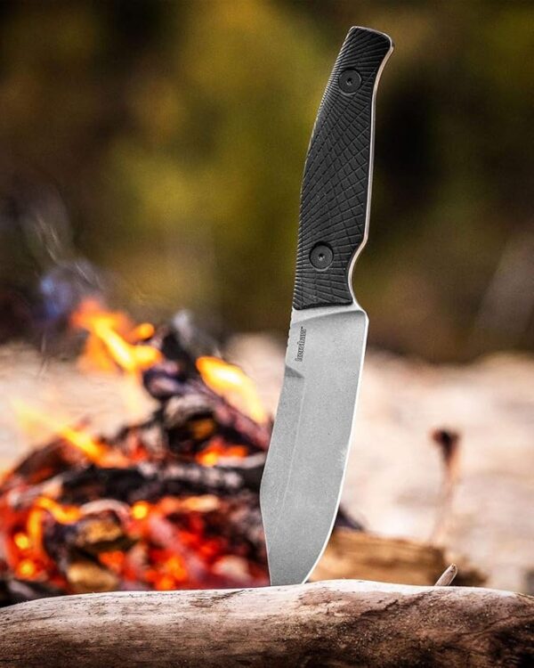 Kershaw Camp 5 Fixed Blade Knife, 4.75 Inch Blade, Full Tang (1083), Black - Image 6