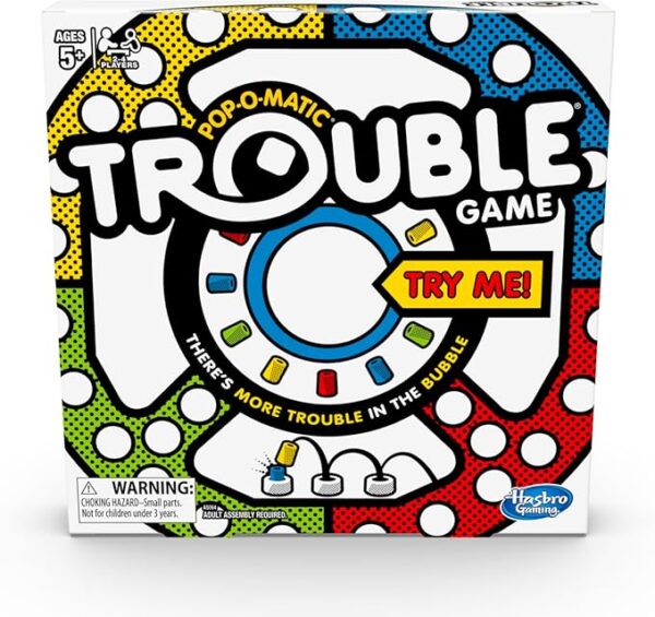 Hasbro Gaming Trouble Kids Board Game, Pop-o-Matic Trouble Game, Kids Games for 2-4 Players, Family Board Games for Kids, Kids Gifts, Ages 5 and Up, Packaging May Vary - Image 2