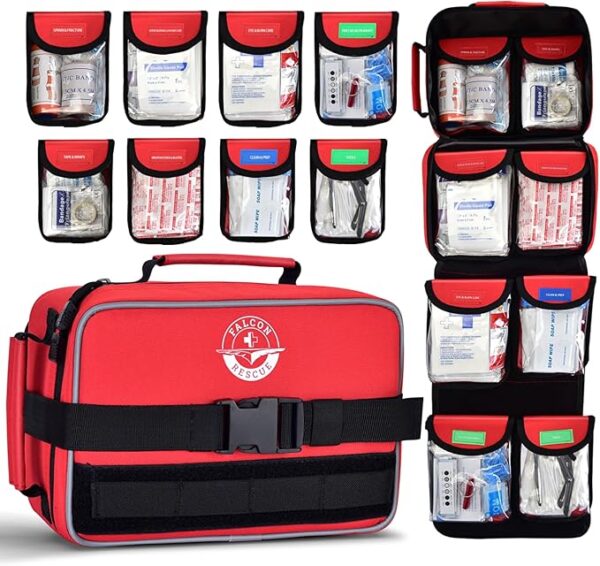 Premium 418-Piece First Aid Kit for Home, Car, Travel, Camping, Hiking & Outdoor Emergencies, Tear-Resistant Survival Kits for Business, Vehicle & School, Multi-Use Emergency Medical Supplies - Image 2