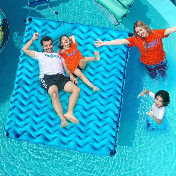 2025 Upgrade Giant Inflatable Floating Mat-Pool Float Lake Floats for Adults with Pool Hammock Pool Mats for Floating Swimming Pool Beach Lake for Summer Water Party - Image 8