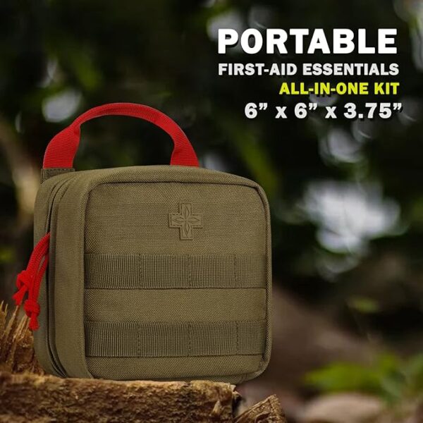 Everlit 180 Pieces Tactical First Aid Kit IFAK Molle EMT Pouch Outdoor Camping Emergency Kits for for Camping Boat Hunting Hiking Home Car Earthquake and Adventures - Image 3