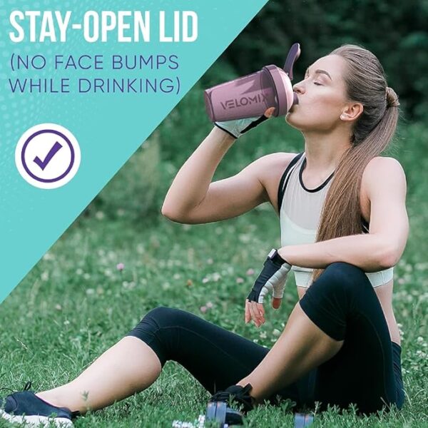 '-4 PACK- 20 OZ Protein Shaker Bottles for Protein Mixes, Shaker Cups for Protein Shakes, Small Shaker Bottle Pack, Shaker Cup, Shakers for protein Shakes (Berry Blend-4 Pack) - Image 6