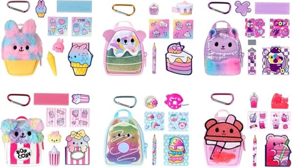 REAL LITTLES - Scented Surprise Micro Backpacks, Soft, Fluffy, Cute Food Themed Micro Backpack With 5 Scented Real Working Micro Stationery Surprises Inside, 6 To Collect - Image 3
