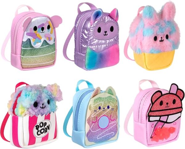 REAL LITTLES - Scented Surprise Micro Backpacks, Soft, Fluffy, Cute Food Themed Micro Backpack With 5 Scented Real Working Micro Stationery Surprises Inside, 6 To Collect - Image 2