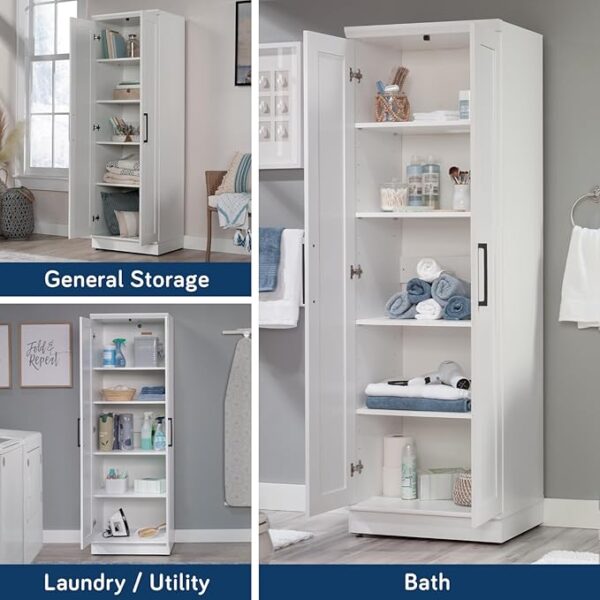 Sauder HomePlus Storage Cabinet/ Pantry cabinets, Soft White finish - Image 5