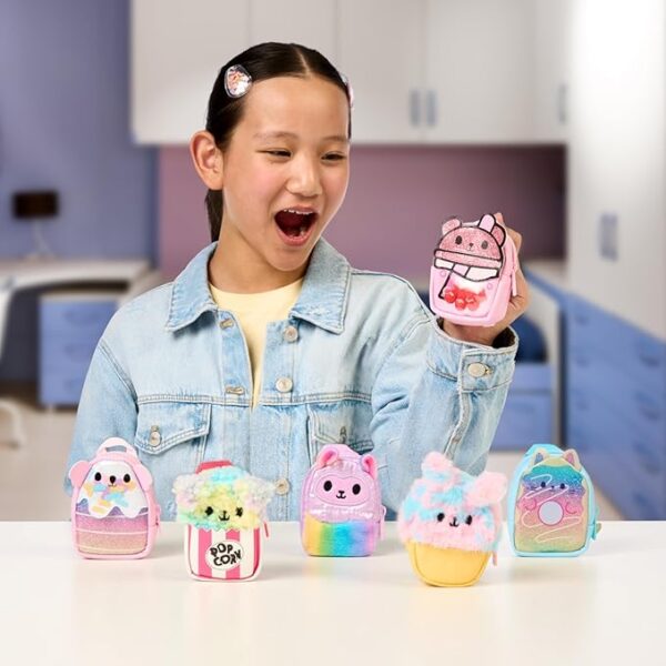 REAL LITTLES - Scented Surprise Micro Backpacks, Soft, Fluffy, Cute Food Themed Micro Backpack With 5 Scented Real Working Micro Stationery Surprises Inside, 6 To Collect - Image 4