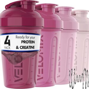 '-4 PACK- 20 OZ Protein Shaker Bottles for Protein Mixes, Shaker Cups for Protein Shakes, Small Shaker Bottle Pack, Shaker Cup, Shakers for protein Shakes (Berry Blend-4 Pack)