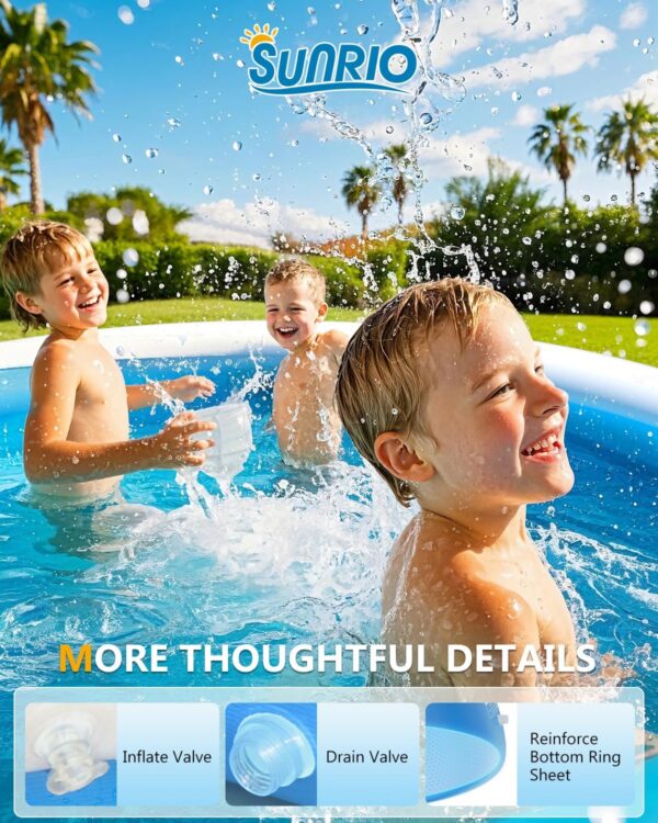 10'*30" Round Inflatable Top Ring Above Ground Swimming Pool Fast Easy to Set Up for Summer Outdoor Garden Backyard Childen Adults - Image 6