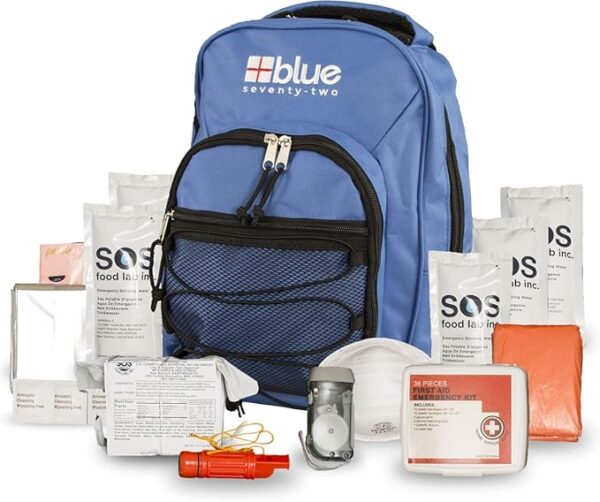 Blue Coolers Blue Seventy-Two | 72 Hour Emergency Backpack Survival Kit for 1 Person | Survival Kit for Wildfires, Earthquakes, Tornado, Hurricane, and Other Emergenciesâ¦ - Image 2
