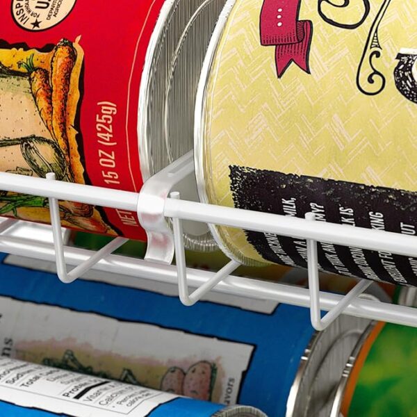 Simple Houseware Stackable Can Rack Organizer, White - Image 6